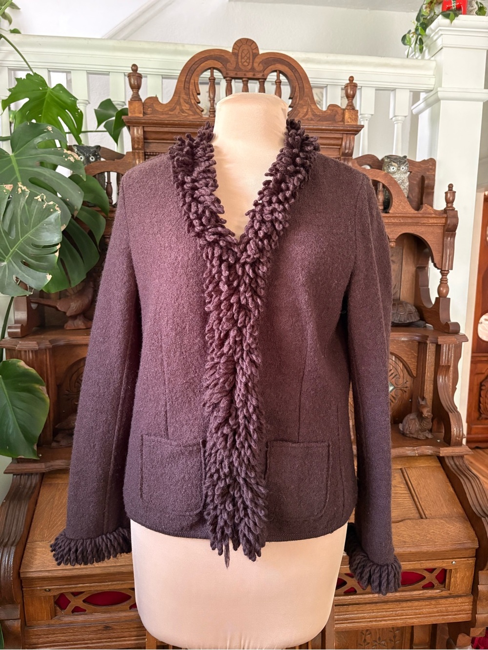 Y2K/90s 100% wool cardigan sweater